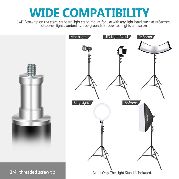 Wide Compatibility of the NEEWER 400cm Flexible Light Stand