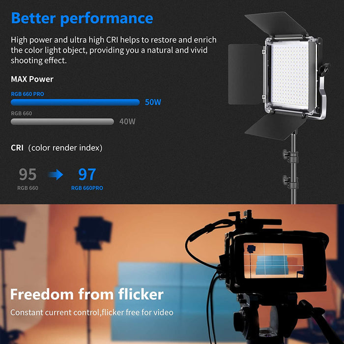 NEEWER RGB660 Pro APP Control RGB Light can provide you a vivid shooting effect.
