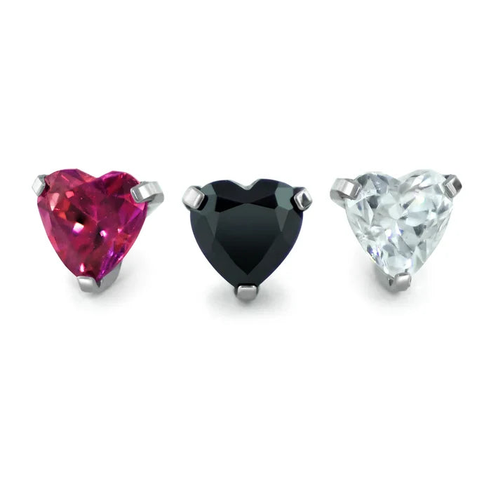 NeoMetal Heart Shaped Gem End