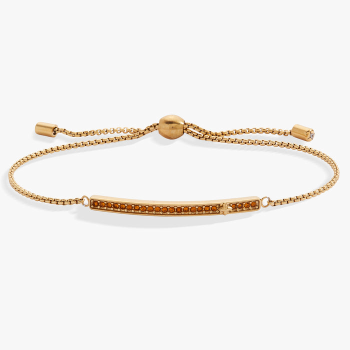 November Everyday Birthstone Pave Bolo Bracelet