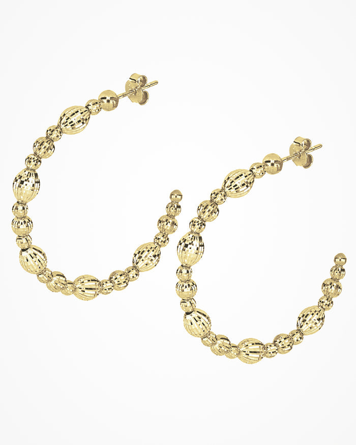 Orecchini Crystal 3 elementi in argento placcati oro giallo