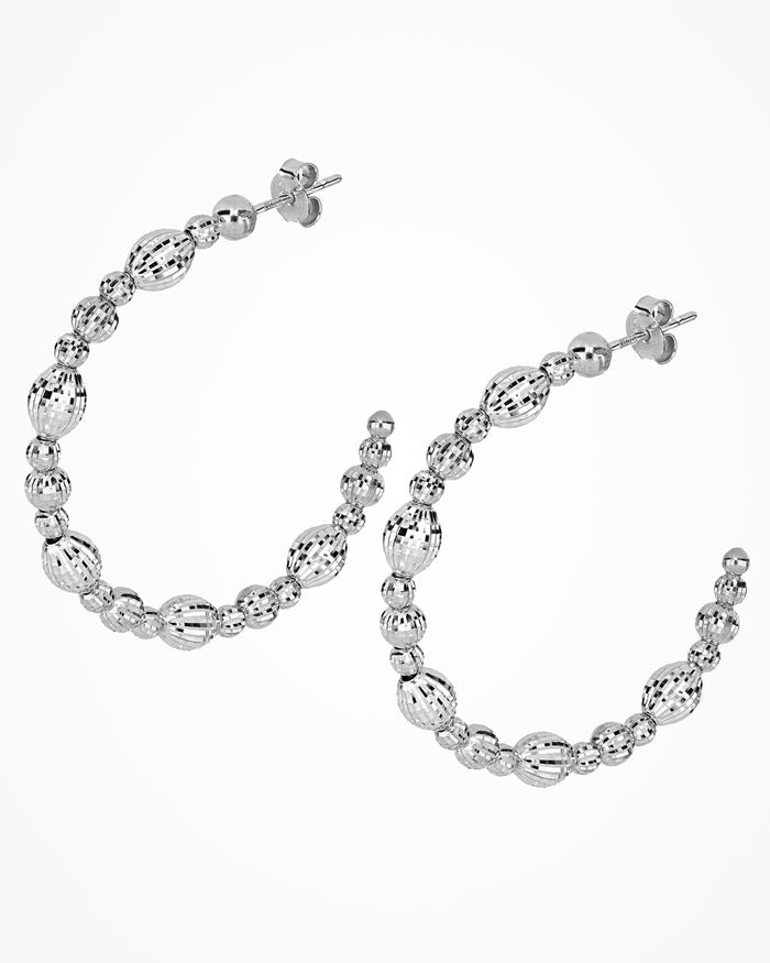Orecchini Crystal 3 elementi in argento placcati rodio