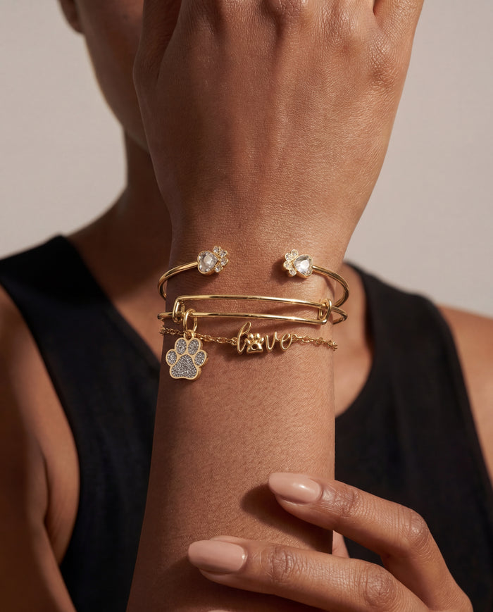 'Paws of Love' Bracelet Set of 3