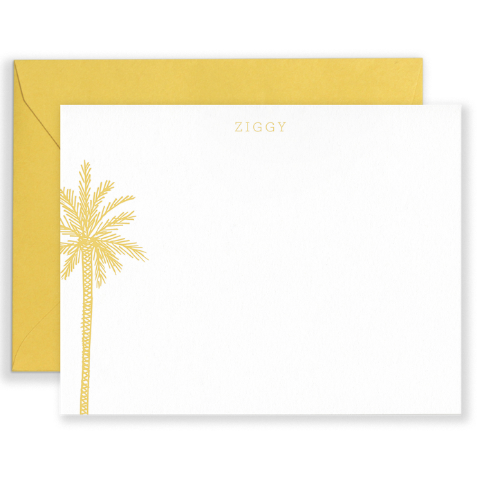 Personalized Palm Tree Social Stationery