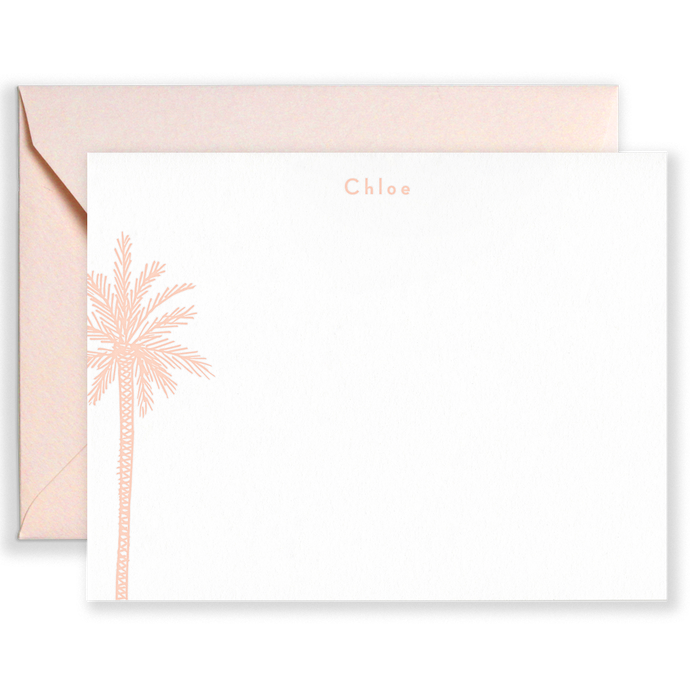 Personalized Palm Tree Social Stationery