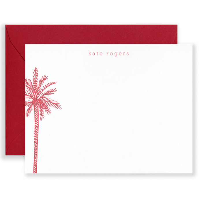 Personalized Palm Tree Social Stationery