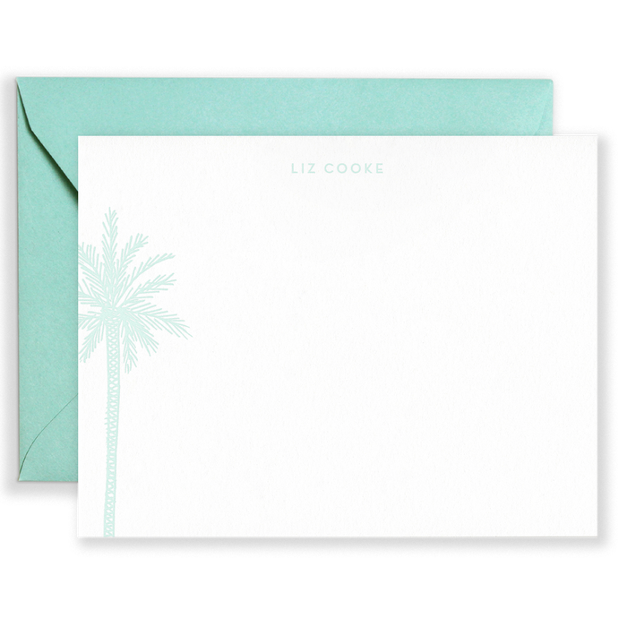 Personalized Palm Tree Social Stationery