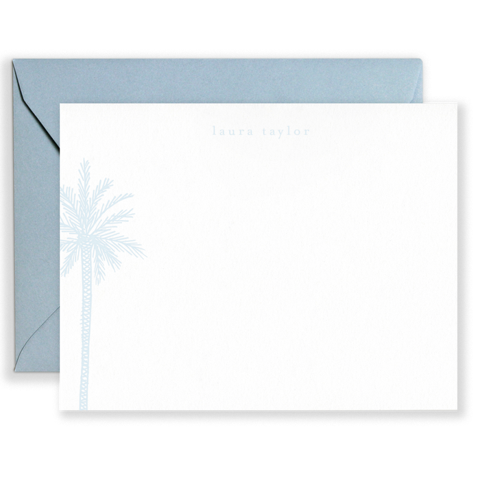 Personalized Palm Tree Social Stationery