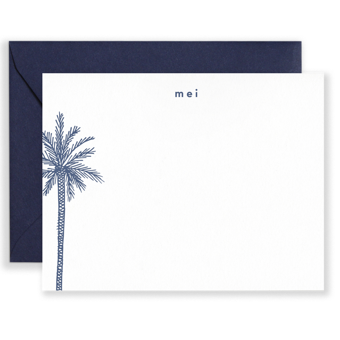 Personalized Palm Tree Social Stationery