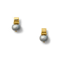 Petite + Sweet Smooth Pebble Pearl Post Earrings