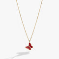 Pink Enamel Butterfly Necklace
