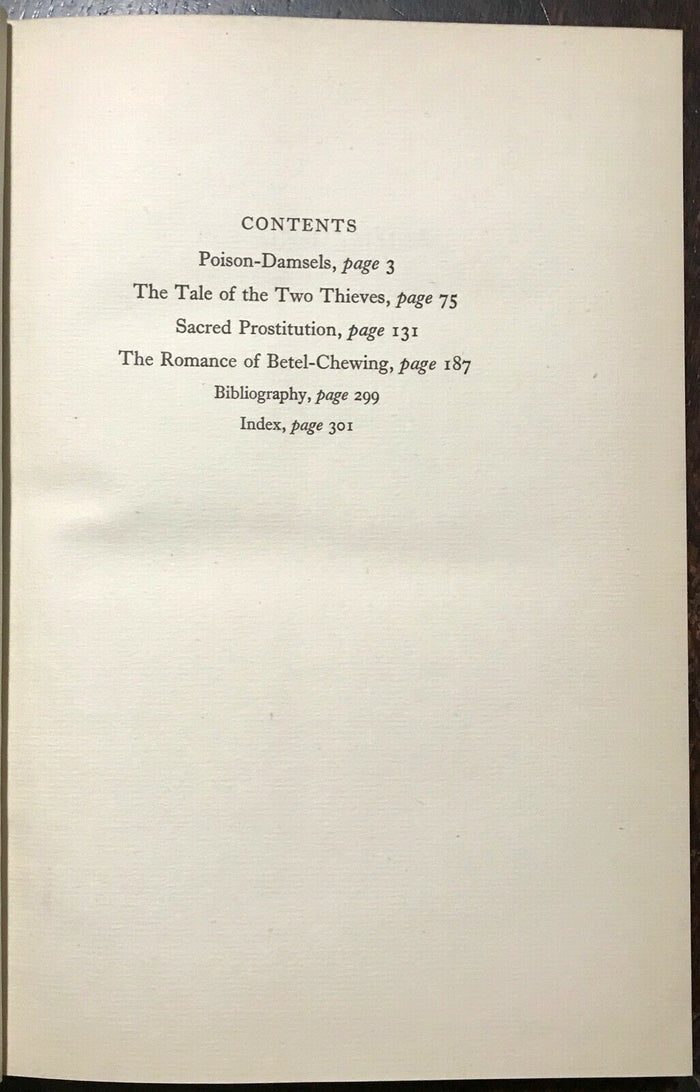 POISON-DAMSELS AND OTHER ESSAYS IN FOLKLORE - Ltd Ed, 1952 EROTICA PROSTITUTION
