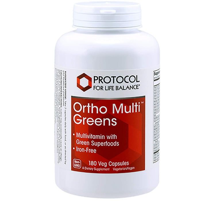 Protocol For Life Balance Ortho Multi Greens Iron - Free 180 Vcaps - P3788 - The Oasis of Health