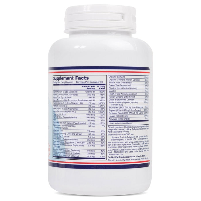Protocol For Life Balance Ortho Multi Greens Iron - Free 180 Vcaps - P3788 - The Oasis of Health