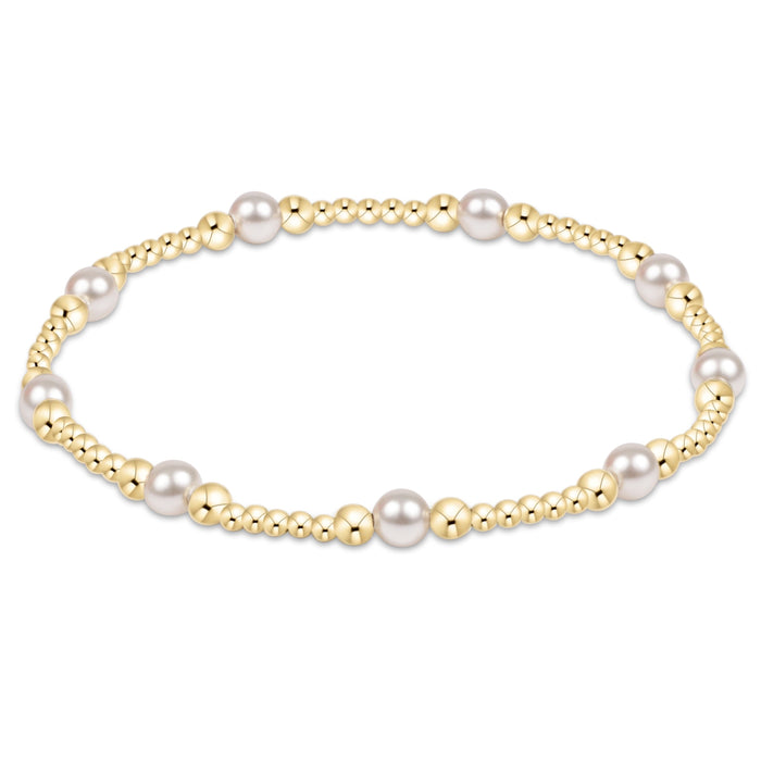 Purpose Pearl 4mm Gold Bracelet