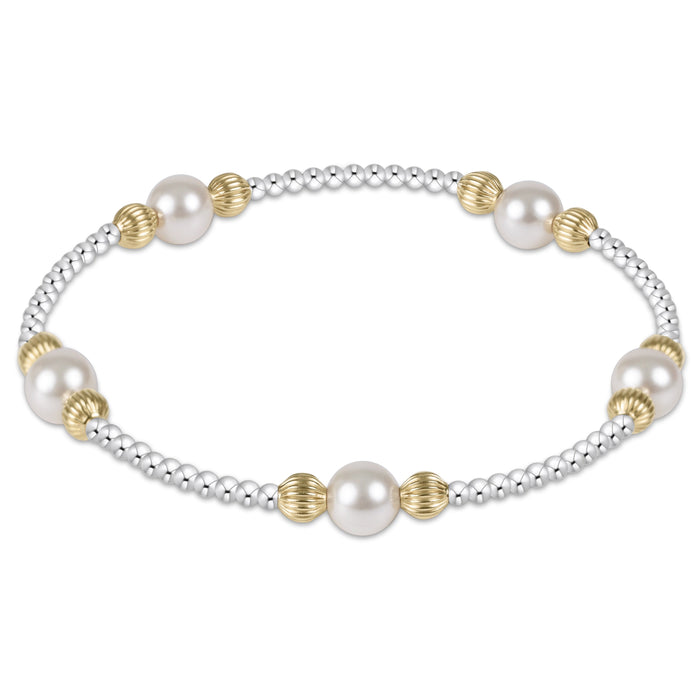 Purpose Pearl 6mm Dignity Mixed Metal Bracelet