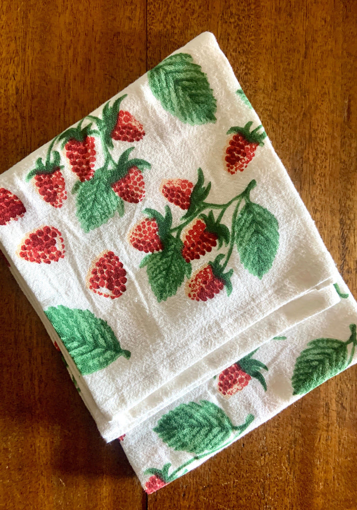 Raspberry Tea Towel