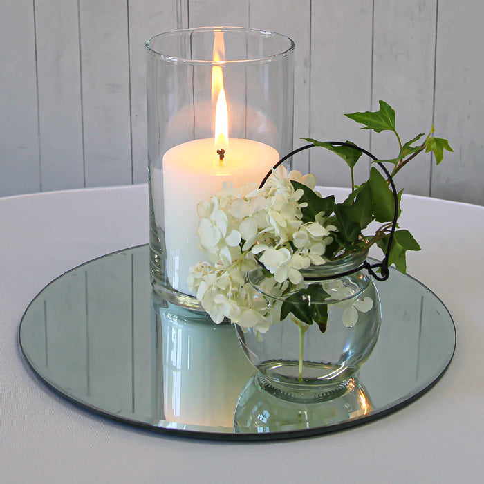 Richland Pillar Candle 3" & Eastland Cylinder Holder 6" Set of 12 (Choose your Color)