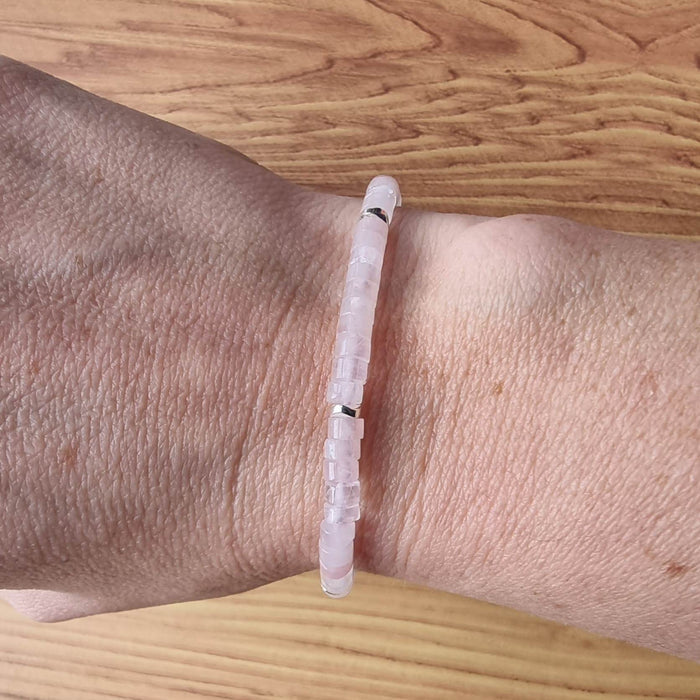 Rose Quartz - Natural Stone Bracelet, 4mm - LND Bands