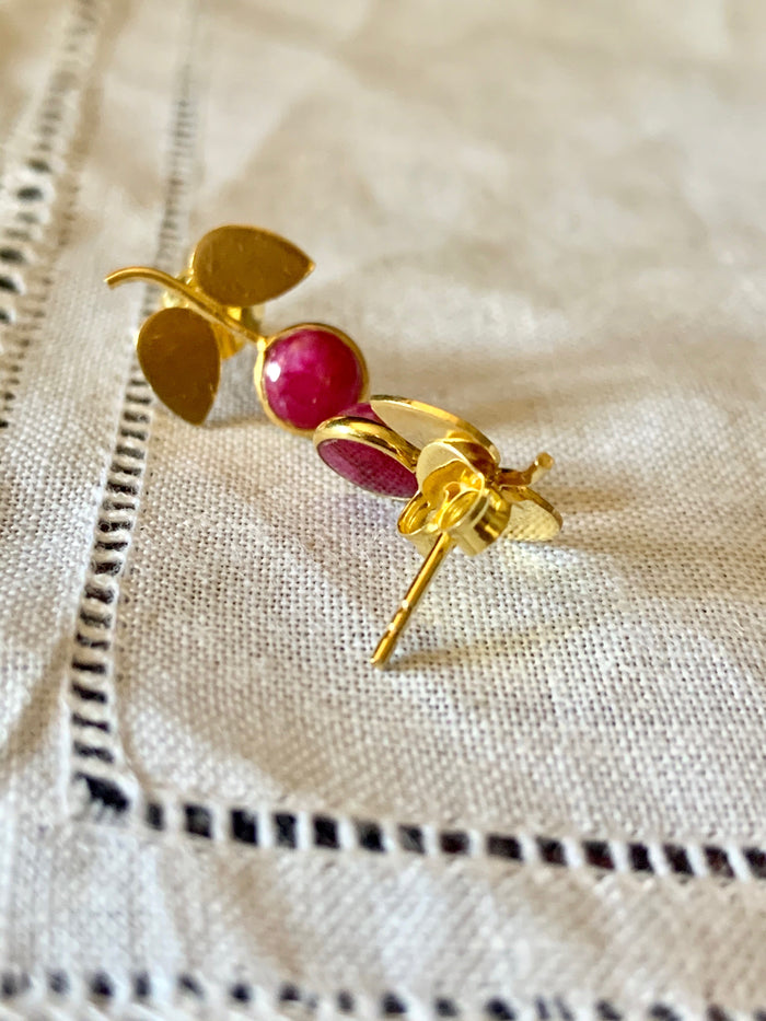 Ruby Cherry Studs