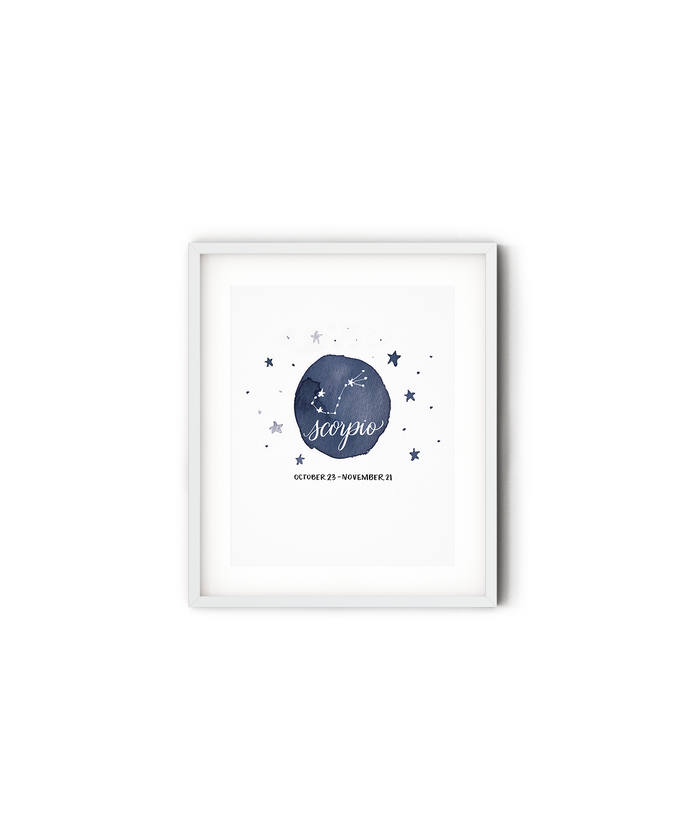 Scorpio Astrology Art Print