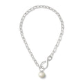 Silvery Big + Bold Pendant Necklace