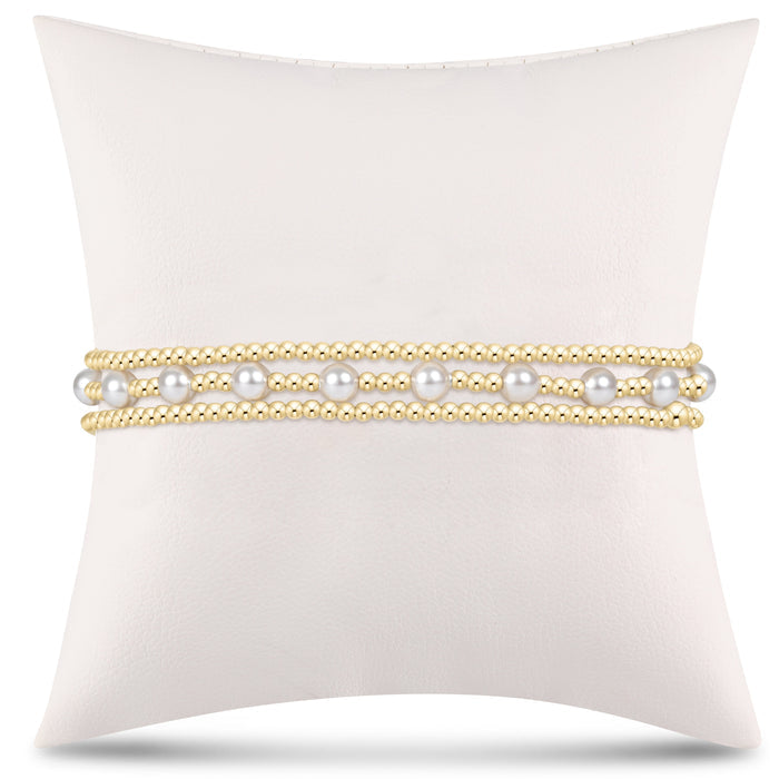 simply classic sincerity stack - pearl - stack of 3