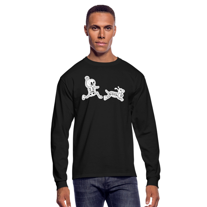 Skeleton Friends Long Sleeve T-Shirt - black