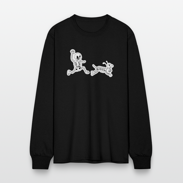 Skeleton Friends Long Sleeve T-Shirt - black