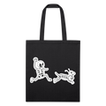 Skeleton Friends Recycled Tote Bag - black