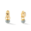 Sleek Sculpted Pebble Clip Earrings