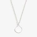 Small Circle Charm Necklace, 19''