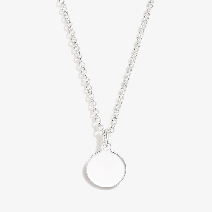 Small Circle Charm Necklace, 19''