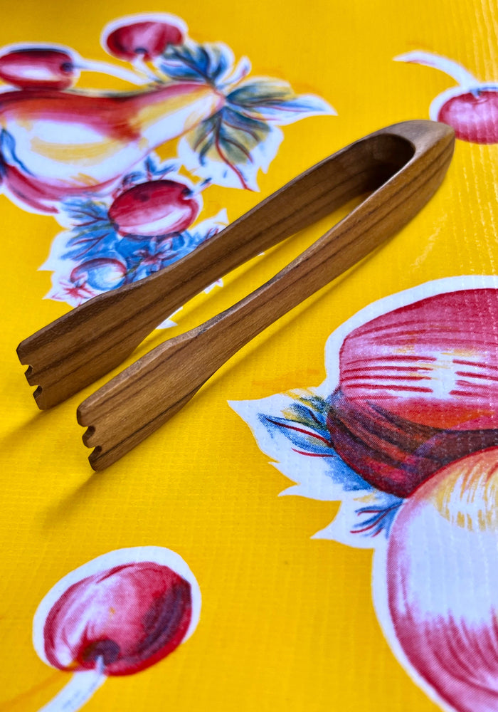 Small Teak Tongs