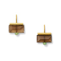 Smoky Quartz Tile Earring