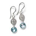 Southern Gates® Blue Topaz Heart Scroll Earrings