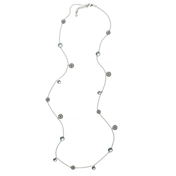 Southern Gates® Blue Topaz Heart Scroll  Necklace