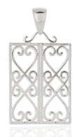 Southern Gates® Double Rectangle Heart Scroll Pendant
