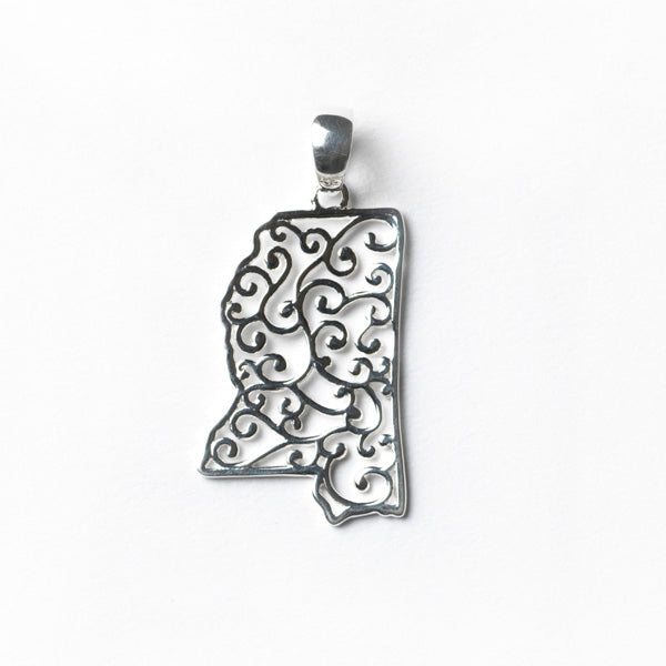 Southern Gates® Filigree Mississippi State Pendant