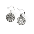 Southern Gates® Floral Frame Heart Scroll Earrings