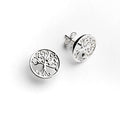 Southern Gates® Mini Circle Oak Tree Stud Earrings