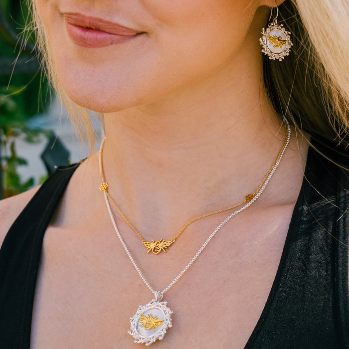 Southern Gates® Mother Of Pearl Bee Earrings