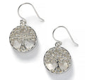 Southern Gates® Mother of Pearl Silver Oak Tree Earrings