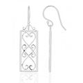 Southern Gates® Rectangle Heart Scroll Earrings