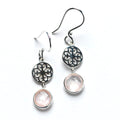 Southern Gates® Rose Quartz Heart Scroll Earrings