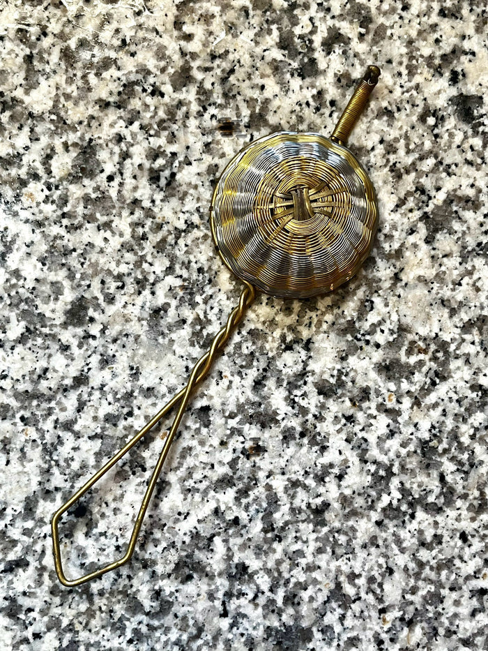 Stainless Steel and Brass Tea Strainer