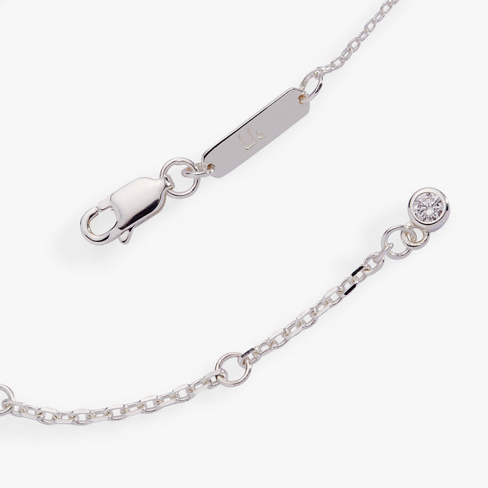 Star of David Delicate Pave Beaded Chain Bracelet