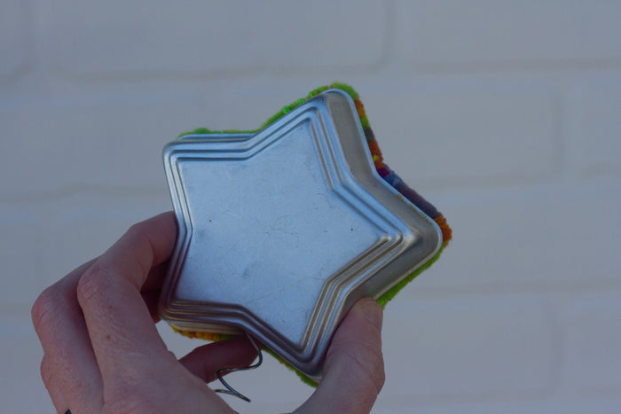 Star Puff Tree Topper | Bright Rainbow