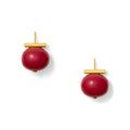 Statement Making Claret Pebble Pearl Earrings ~ Large