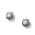 Statement Making Iris Pebble Pearl Earring (Large)~Sterling Silver